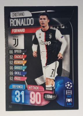 RONALDO 99番 ジャージ UEFA Champions League Cristiano Ronaldo #252 - UEFA Champions League - Topps Match Attax