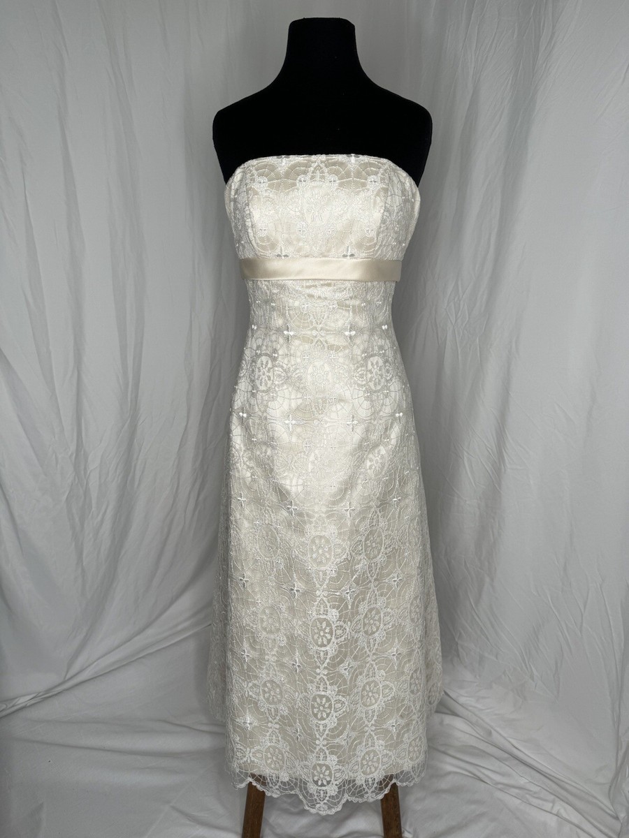 short sleeve ivory lace dress Chic Short A-line V-neck Ivory Lace Wedding Dress With Detachable Sleeves