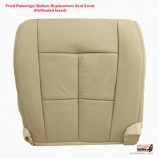 2007 - 2014 Lincoln Naviagtor PASSENGER Bottom Perforated Leather Seat Cover Tan