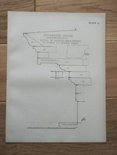 Bradmore House, Moulded Cornice, Hammersmith, London - Antique Print - 1915