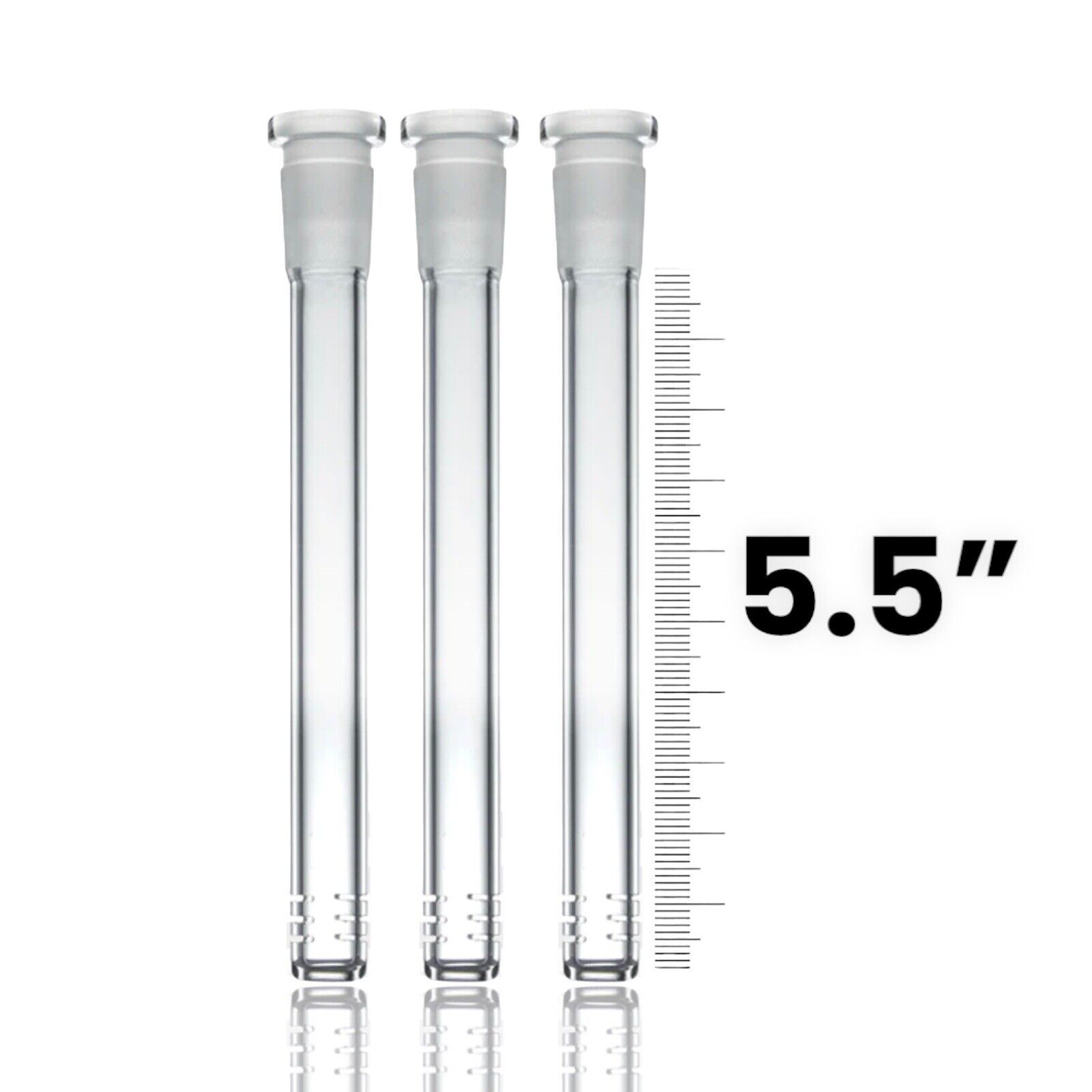 5.5” DOWNSTEM GLASS SLIDER (18MM TO 14MM) TOBACCO HOOKAH WATER PIPE - 3 PACK. Available Now for 16.99