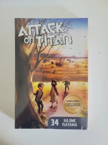 Attack On Titan #34 by Hajime Isayama Barnes & Noble Exclusive w/ poster English