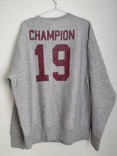 Pull sweat exclusivity Champion Sweatshirt Varsity L Grey New RRP £75 - Imagen 4 de 5