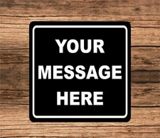 Personalized 8" x 8" Sign Aluminum Metal Your Customized Text With holes Sign