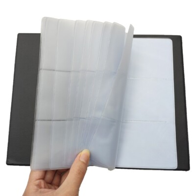 120 Business Cards ID Credit Card Holder Pocket Book Card Organizer Double Side
