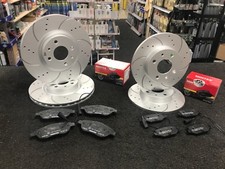 DISCHI FRENO ANTERIORI FORATI POSTERIORI SCANALATI CON PASTIGLIE MINTEX PER ABARTH 595 595 MK1