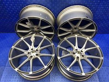 20x9 Asanti Black Label Abl-13 Vega Wheel Rim Set Wcarbon Fiber Inserts Scuffs