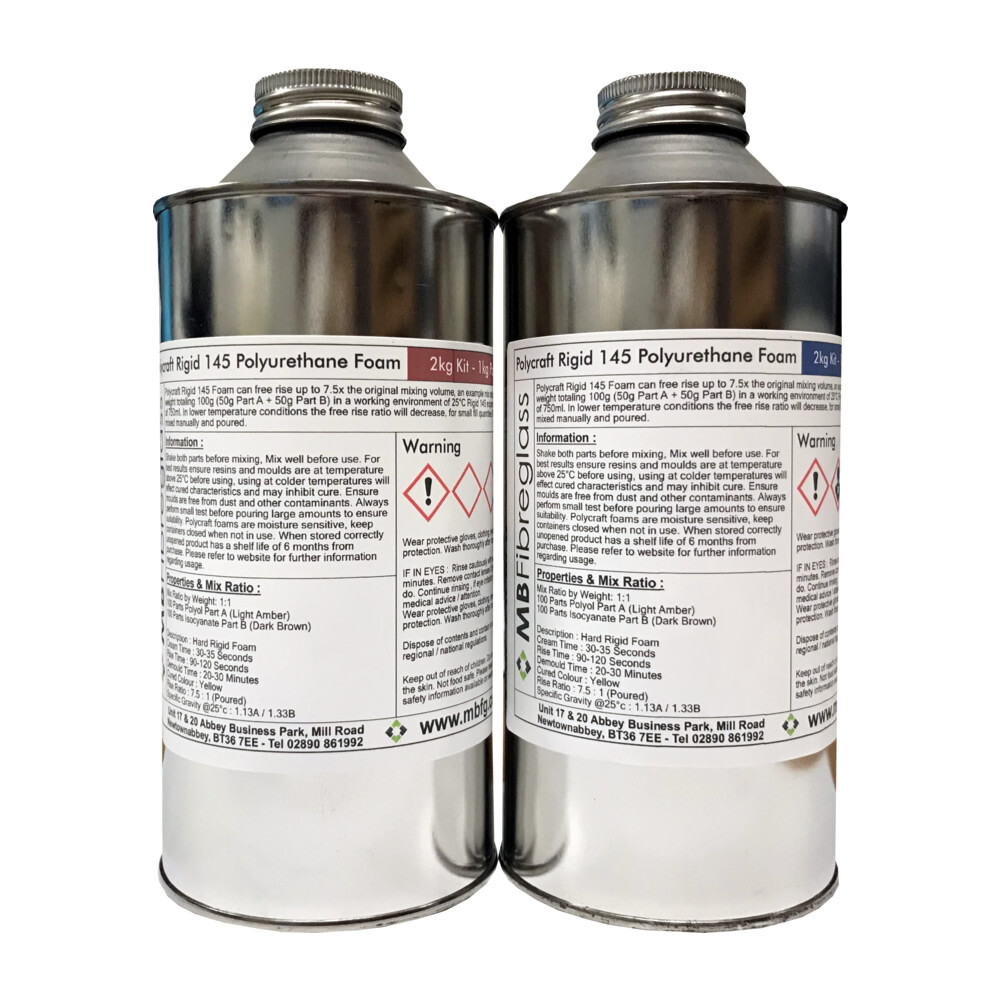 Polycraft Polyfoam Rigid 145 Polyurethane Foam - 2kg Kit