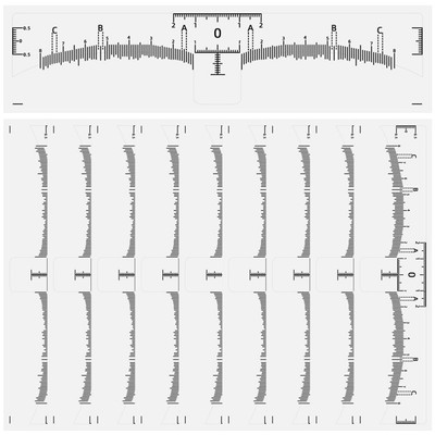  10 Pcs Marker Eyebrow Shaper Convenient Tools Tattoo Ruler Makeup