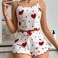 Ladies Tanktop Cami Vest Short Lingerie Pj Pyjamas Sleepwear Nightgown MotherDa↔