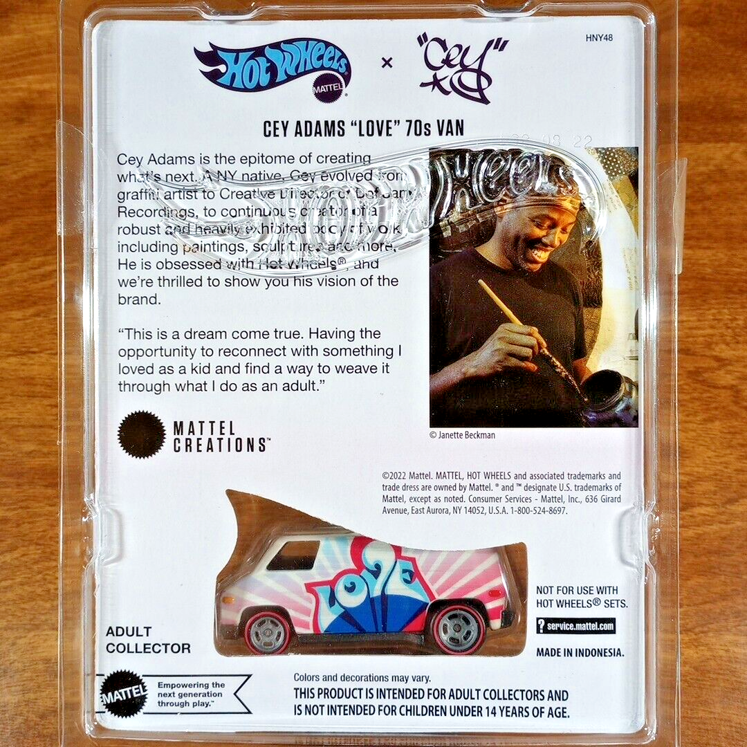 Hot Wheels RLC Cey Adams Love '70's Super Van White Real Riders