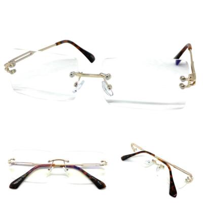 Reading Glasses Rimless Rimless Metal Square Reading Glasses For