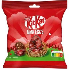 Image of KitKat Milk Chocolate Mini Eggs 81g Easter Sharing Bag Creamy Mini Chocolate