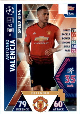 Champions League 18/19 - Karte 165 - Antonio Valencia - Speed King