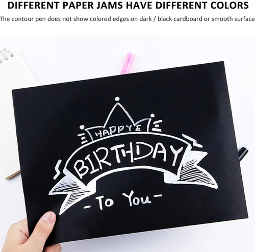 12/24/48PCS Outline Pens Metallic, Coloring Lightstick Graffiti Pen Xmas Gifts!! - Picture 7 of 30