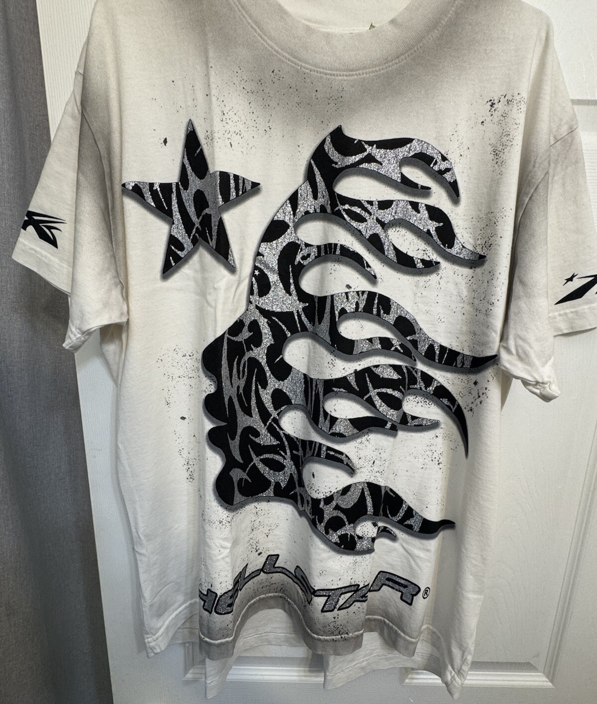 Large Authentic Hellstar Cap 10 Glitter Thorn Whi… - image 2