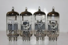 4 X Amperex Bugle Boy 6DJ8 / ECC88 tubes, made in Holland, Tested Excellent (2)