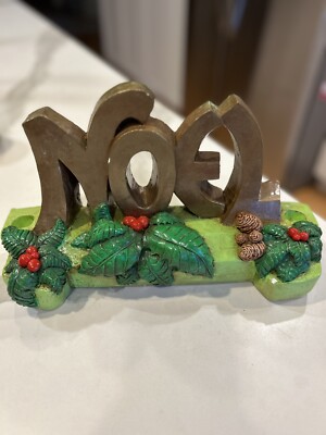 Vintage Apsit Brothers Of California Noel Chalk Xmas Decoration 1974 13x4
