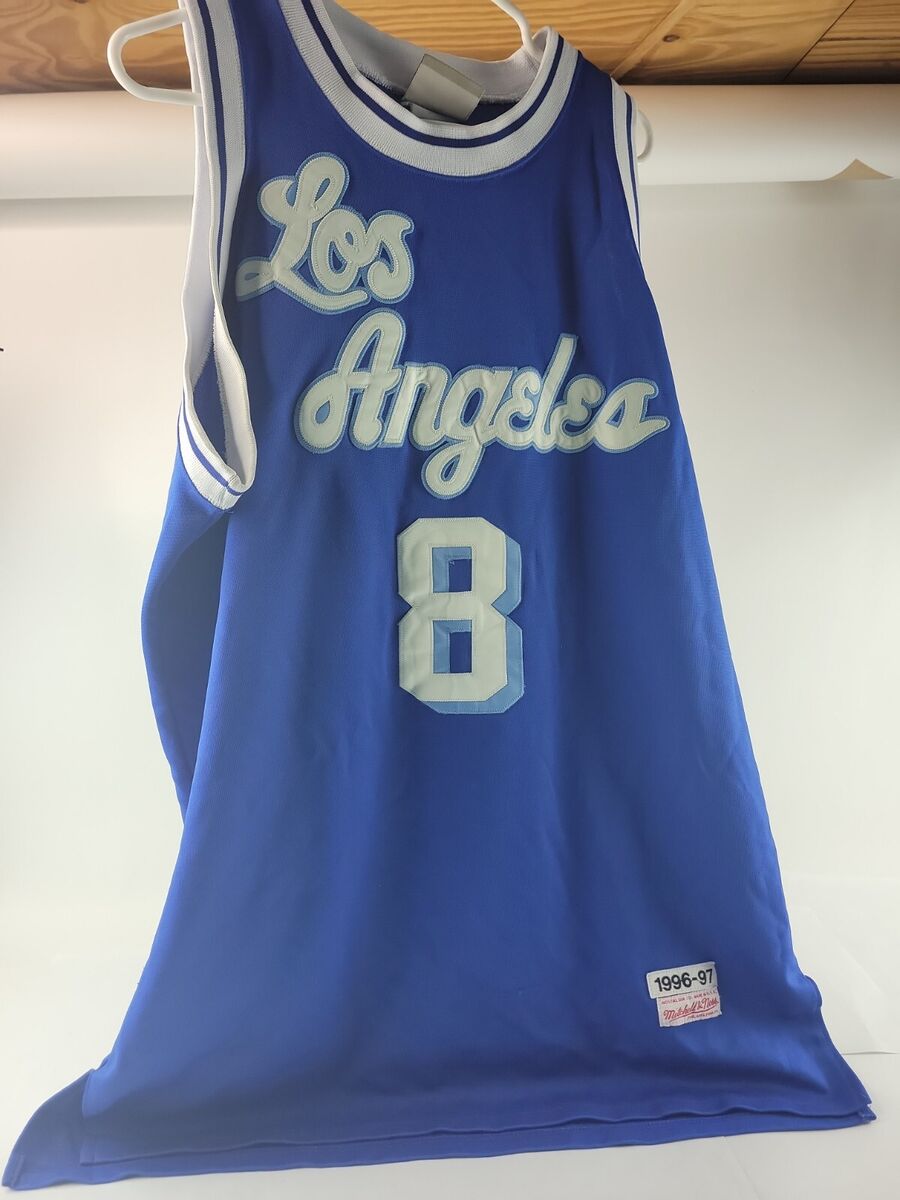 Nike KOBE BRYANT #8 Los Angeles LA Lakers Blue HWC Script Nike KOBE BRYANT #8 Los Angeles LA Lakers Blue HWC Script