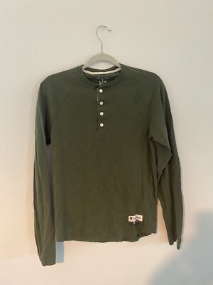 Champion Cotton Henley Button Up Lon sleeve Tee