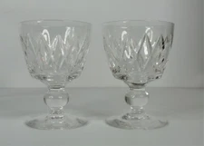 Stuart Crystal Cordial 3-1/2" Stemmed Glasses Set 2 - Signed Made in England