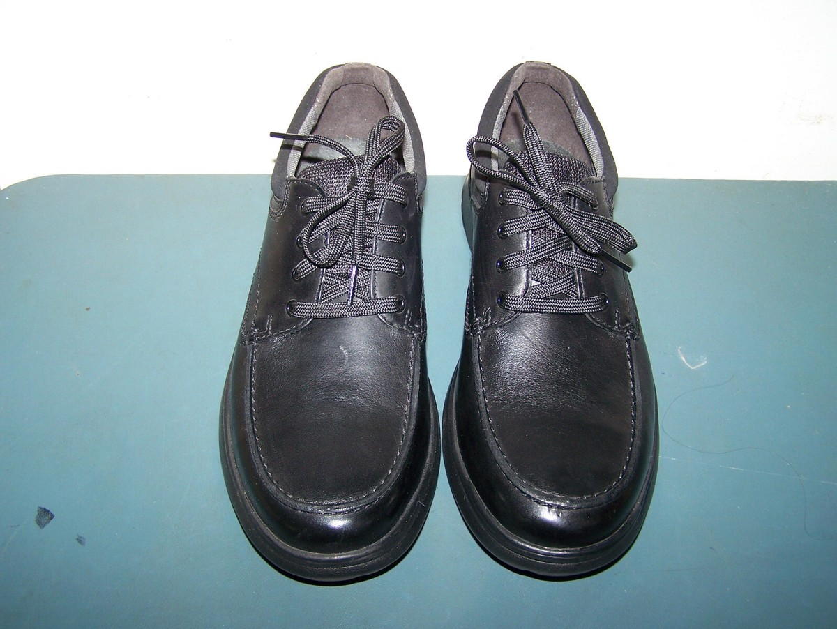Clark\'s Cotrell Edge Black Ortholite Comfort Shoes Sz 11.5 Clarks Cotrell Edge Black leather Mens comfort shoes 3738-58H main image 4