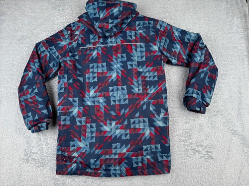 Columbia Jacket Boys Extra Large Blue Red Southwest Pattern Full Zip Insulation - Picture 14 of 16