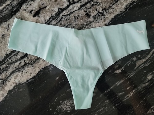 Victoria's Secret Tanga-Höschen PINK weiß Hundelogo RAW EDGE NO SHOW M