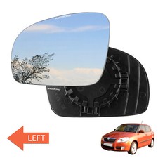 N/S Left Side Wing Mirror Glass Heated Convex Upper For Skoa Fabia MK2 2007-2014