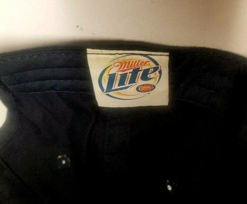Miller Lite Blue Hook Loop Embroidered Logo Baseball Hat Cap - Picture 6 of 6