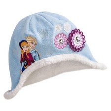 FROZEN DeLuxe ANNA ELSA Plush Fleece HAT NWT Disney Store STAMP 2014