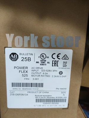 NEW 25B-D6P0N104 25BD6P0N104 PowerFlex 525AC Drive Expedited Shipping