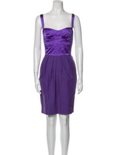 Dolce &Gabbana IT42 purple dress tulip skirt corset bustier