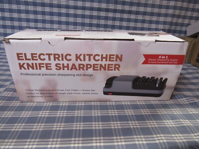 YOORLEAY Electric Knife Sharpener 4 In 1 (Open Box Item) FAST FREE SHIPPING.