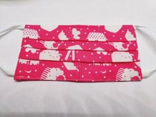 Homemade Face MASK- Fabric Cloth Reusable Reversible Washable Pink Cupcakes