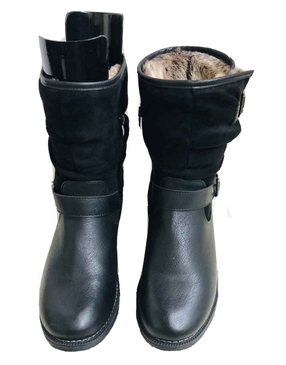 Moto Boots GLOBALWIN Women's 1932 Mid Calf Winter Snow Boots