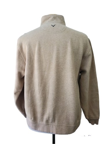 Callaway Golf Sport Men's M Beige Full Zip Fleece Jacket - Picture 3 of 11