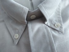 NWOT Brooks Brothers Gray Supima Cotton Button Down 15-32 Milano Fit MSRP 140