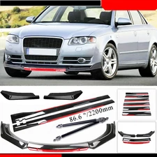 For Audi A4 A5 A6 A7 B7 B8 Front Bumper Lip Spoiler Splitter Side Skirt Body