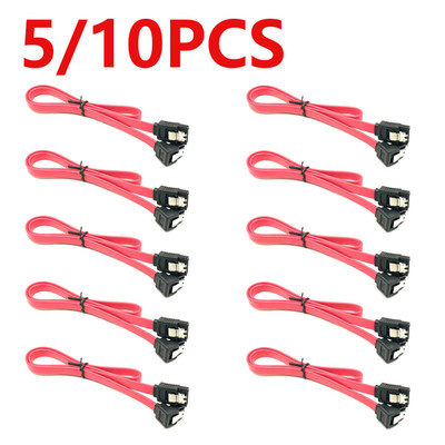 5Pcs SATA3 III 6GB/s Cable Right Angle 90 Degree for SSD HDD Hard Drive SATA 3.0