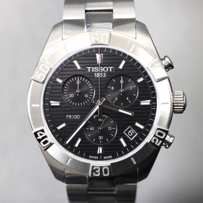 Tissot PR 100 Sport Gent Steel Chronograph Men's Watch T1016171105100 In Box
