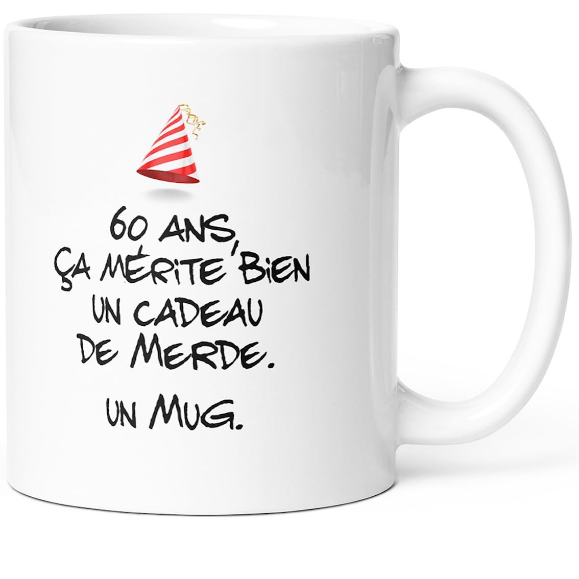 Tasse message drôle pour 60 ans compatible micro-ondes et lave-vaisselle