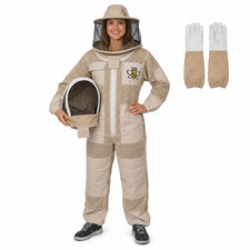 Ultra Ventilated Multi-Layer Bee Suit with Veil Professional Beekeeping -XS