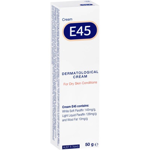 Crema hidratante dermatológica E45 para piel seca y eccema 50 g - Imagen 2 de 5