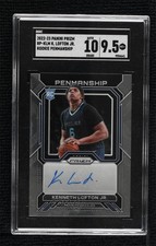 2022-23 Panini Prizm Rookie Penmanship Kenneth Lofton Jr SGC 9.5 Mint+ Auto 14rh