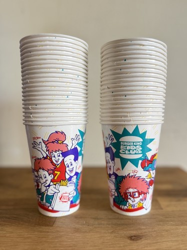 40 Stück Vintage 1996 Burger King Kids Club Einwegbecher Neu Größe S - Bild 1 von 11