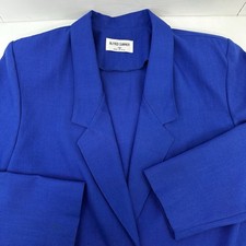 VTG Alfred Dunner Womans Blue Blazer USA Classic Career Power Jacket 90s 12 READ
