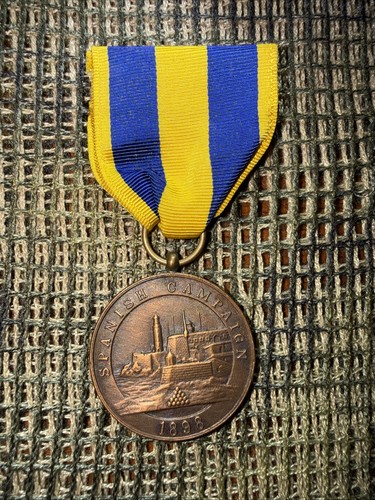 USMC Spanish Service Campaign War Medal - Studley / Vintage Restrike