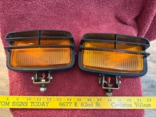 Vintage Amber Fog Driving Lights Made In Hong Kong