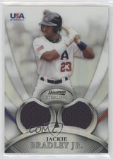 2010 Bowman Sterling USA Baseball Relics Dual Refractor Jackie Bradley Jr m4h